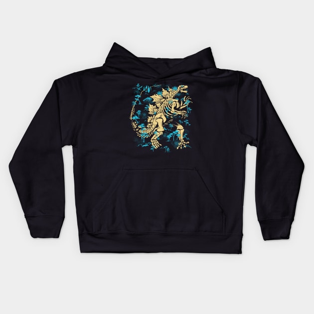 Kaiju Fossils Kids Hoodie by fitasartwork